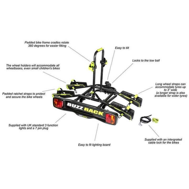 BUZZRACK BUZZWING 2 PLATFORM 2 BIKE CARRIER حامل دراجتين  هوائية على السيارة - دراجتي للدراجات الهوائية