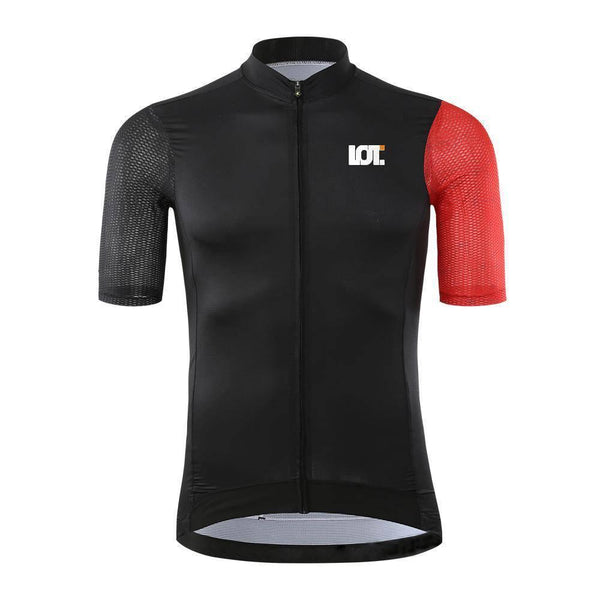 تي شيرت رياضي لركوب الدراجات ELITE JERSEY BLACK & RED - دراجتي للدراجات الهوائية