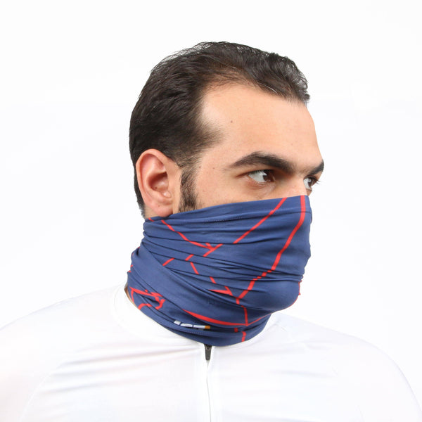 لثام واقي للوجة ضد الأتربة - LOT Scarf NAVY & RED - دراجتي للدراجات الهوائية