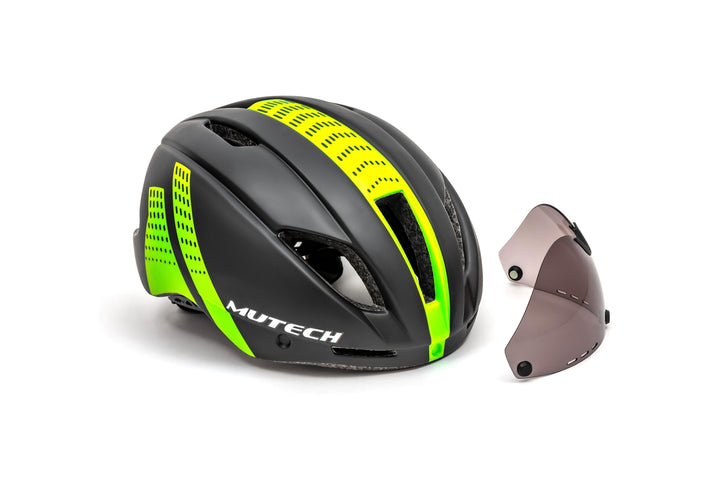 MUTECH GH-01 bike helmet with integrated sunglasses خوذة للدراجة الهوائية - دراجتي للدراجات الهوائية