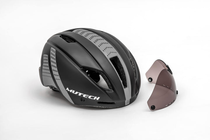 MUTECH GH-01 bike helmet with integrated sunglasses خوذة للدراجة الهوائية - دراجتي للدراجات الهوائية