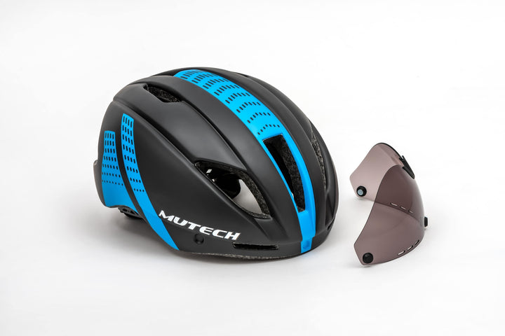 MUTECH HELMET GH-01 خوذة مع نظارة للدراجات الهوائية.